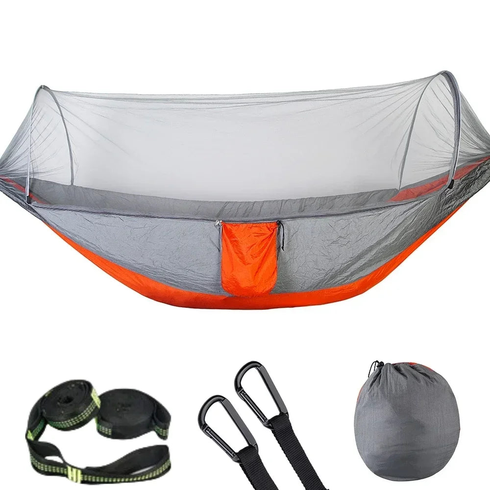 Pop-Up Portable Hammock with Mosquito Net | Lightweight Parachute Hammock