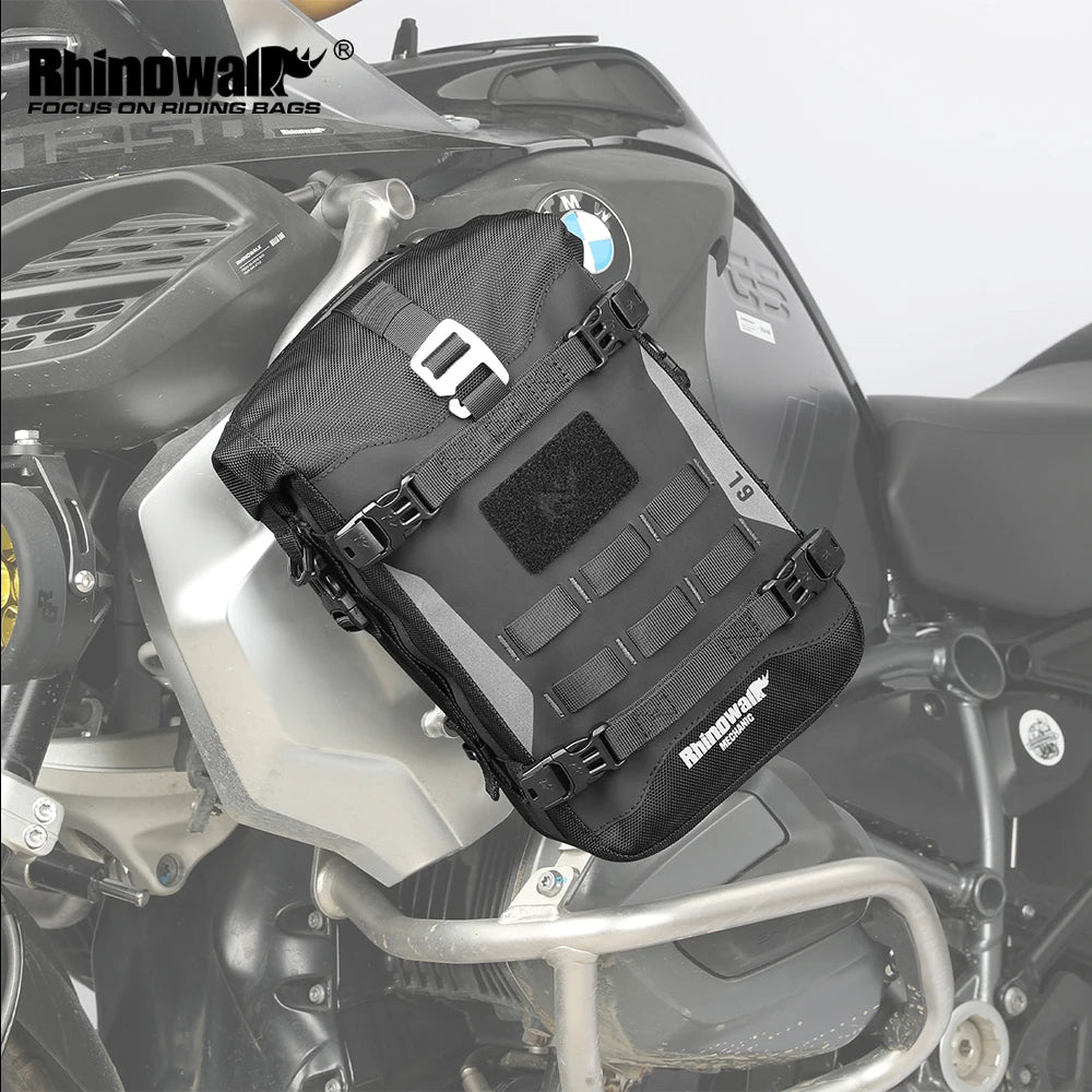 Waterproof 6L Motorcycle Bumper Bag | Side Frame Travel Luggage