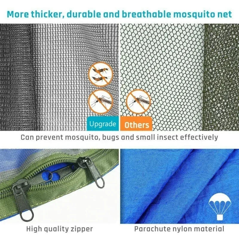 Pop-Up Portable Hammock with Mosquito Net | Lightweight Parachute Hammock