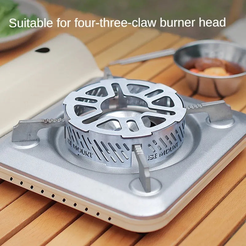 Camping Stove Windproof Ring | Portable Stainless Steel Windblock (Large Size)