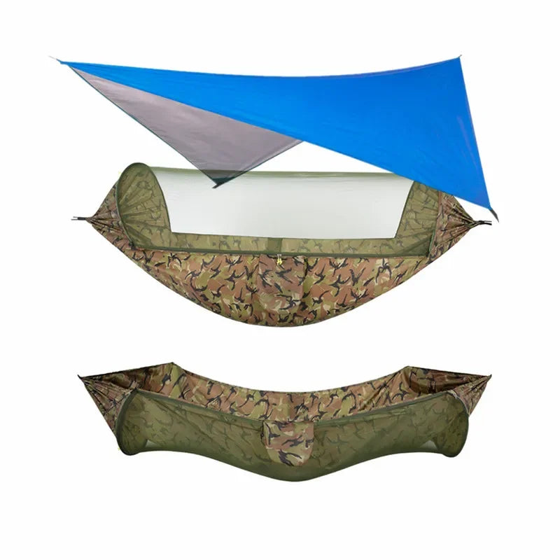 Camping Hammock with Mosquito Net & Rain Fly Tarp