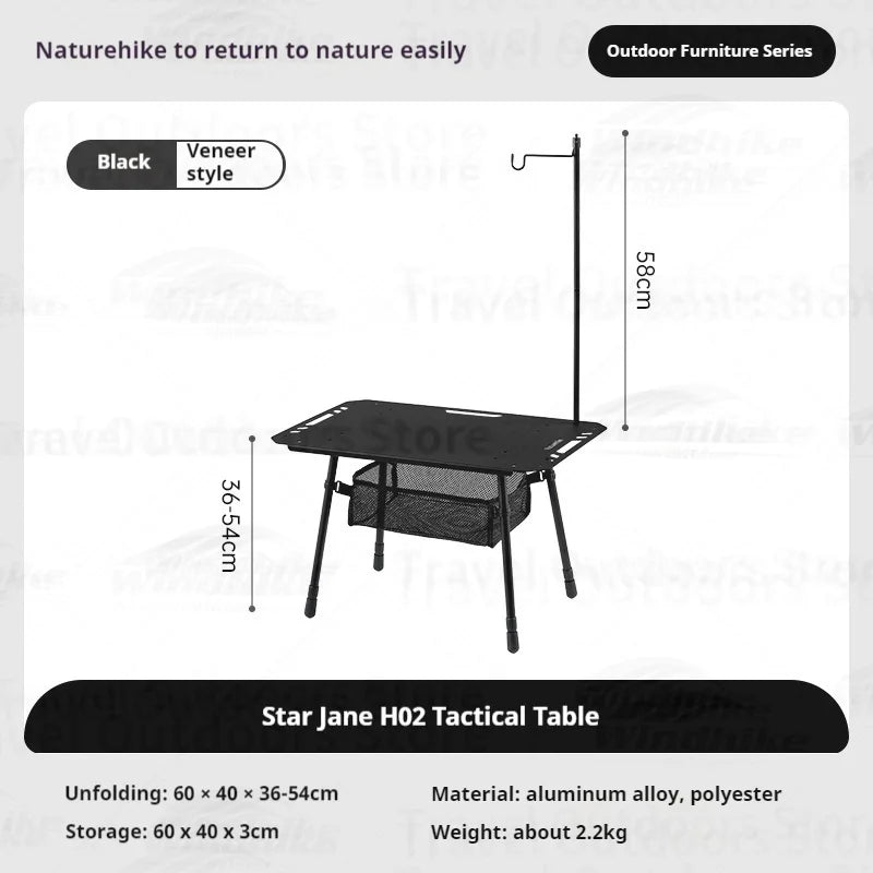 Multifunctional Camping Table | Adjustable Height Portable Folding Table