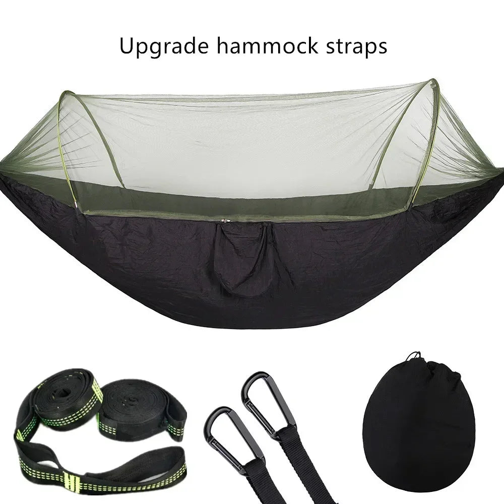Pop-Up Portable Hammock with Mosquito Net | Lightweight Parachute Hammock