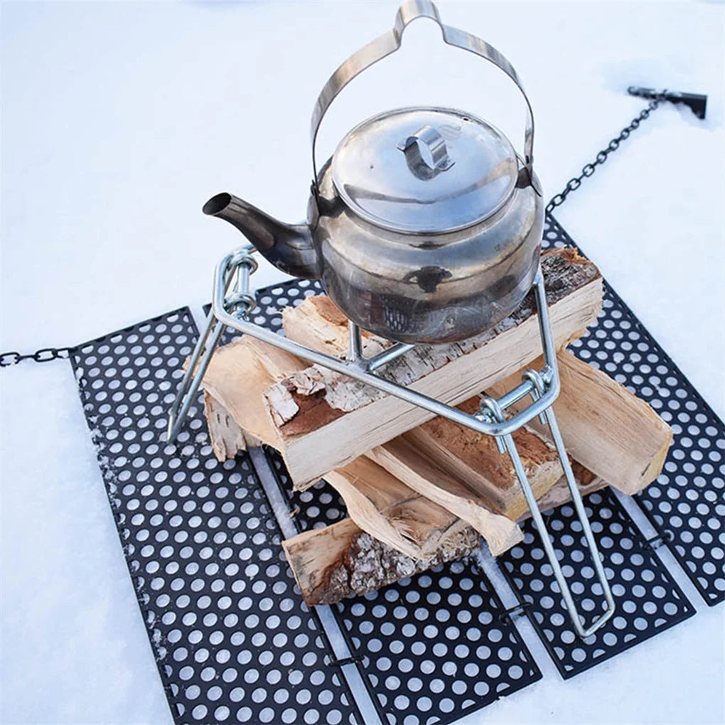 Campfire Rack Grill Grate Tripod Stand | Fireplace Cooking Cookware