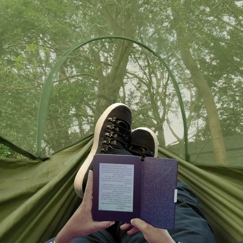 Pop-Up Portable Hammock with Mosquito Net | Lightweight Parachute Hammock