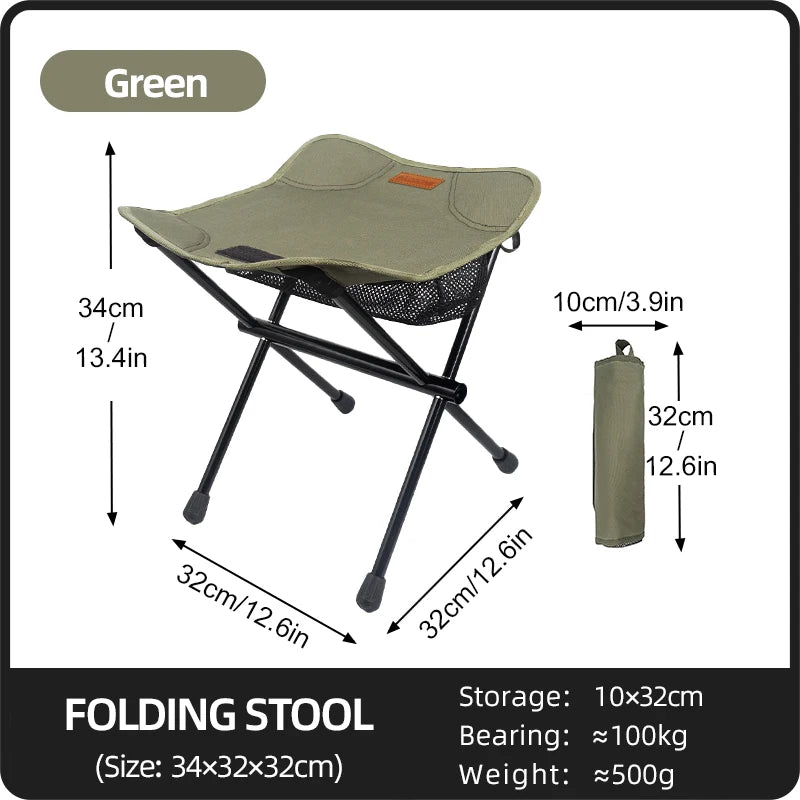 Ultralight Aluminum Alloy Folding Mini Stool | Portable Camping Chair