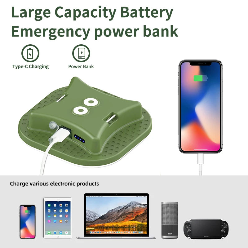 Rechargeable Camping Lantern with Magnet & Zoom | Portable Tent Lamp & Work Light
