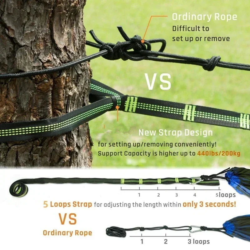 Camping Hammock with Mosquito Net & Rain Fly Tarp