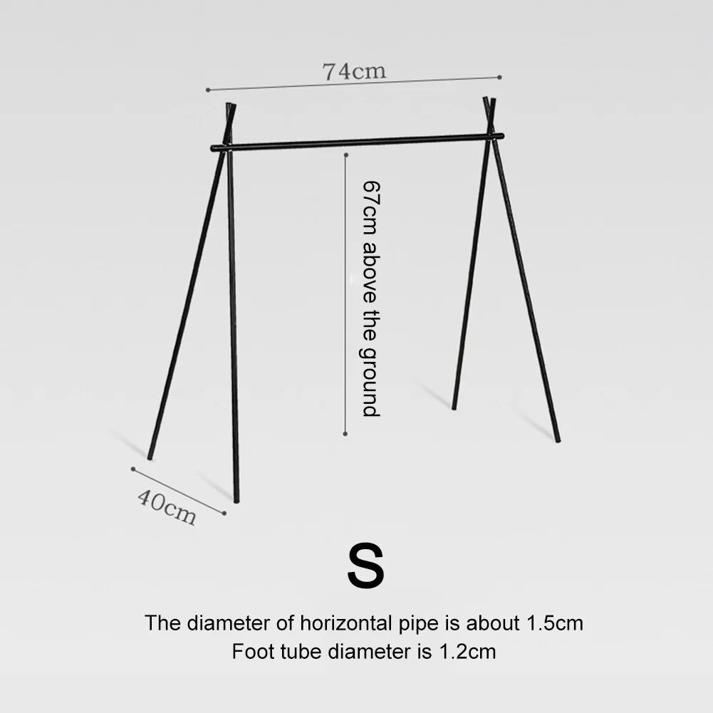 Foldable Camping Hanger Tripod Top Plate | Portable Hanging Rack