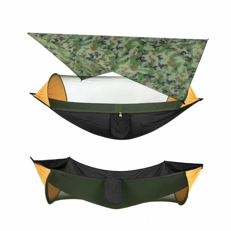 Camping Hammock with Mosquito Net & Rain Fly Tarp