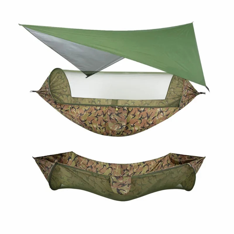 Camping Hammock with Mosquito Net & Rain Fly Tarp