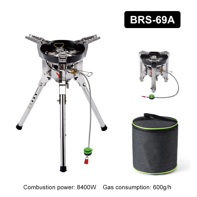 High Power 4360W Folding Camping Gas Stove | Adjustable Height Burner