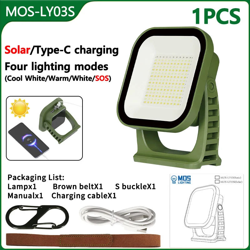 Rechargeable Camping Lantern with Magnet & Zoom | Portable Tent Lamp & Work Light