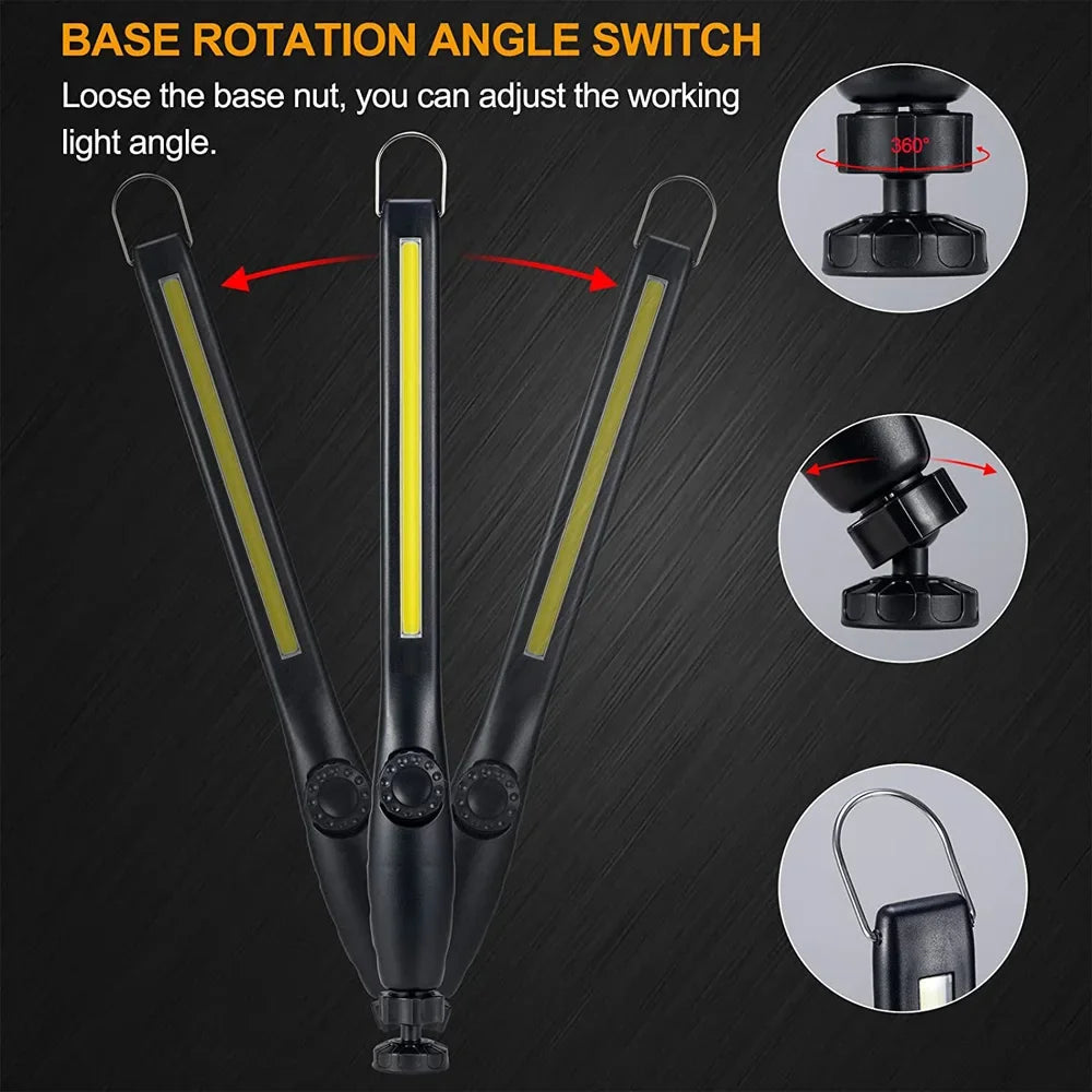 COB+LED Flashlight | Magnetic Work Light & Portable Lantern