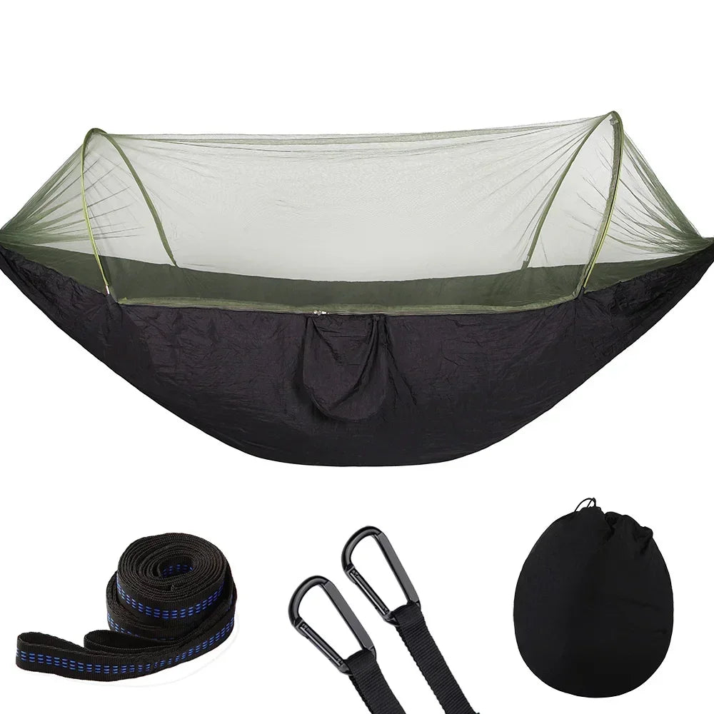 Pop-Up Portable Hammock with Mosquito Net | Lightweight Parachute Hammock