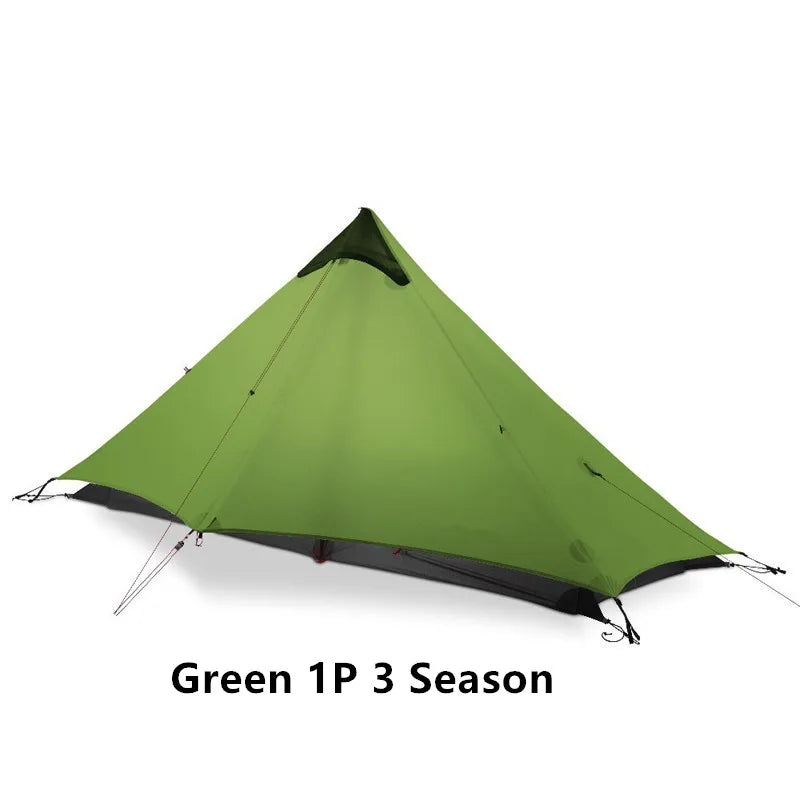Ultralight 1-2 Person 3/4 Season Camping Tent | 15D Silnylon Rodless