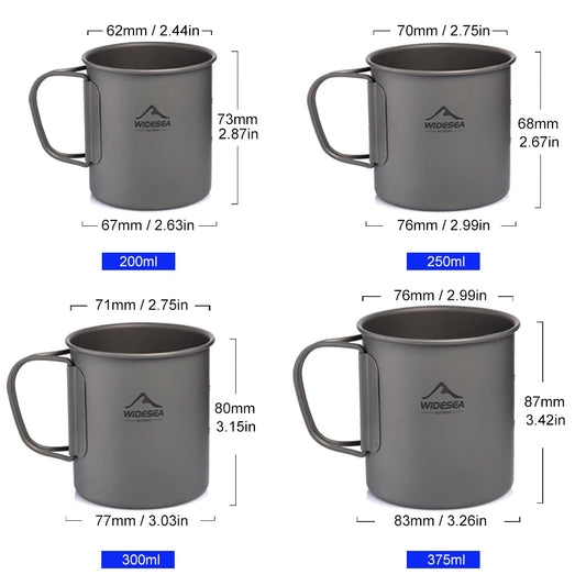 Ultralight Titanium Camping Mug | Portable Outdoor Cup & Cookware