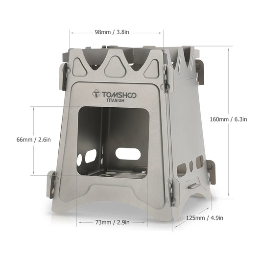 Ultralight Titanium Folding Wood Stove | Portable Camping Wood Burner