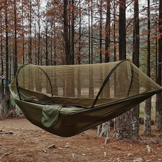 Camping Hammock With Mosquito Net | Lightweight Parachute Hanging Bed