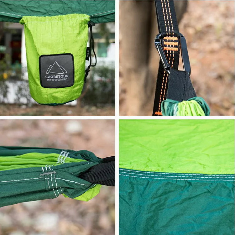 Portable Nylon Parachute Fabric Camping Hammock