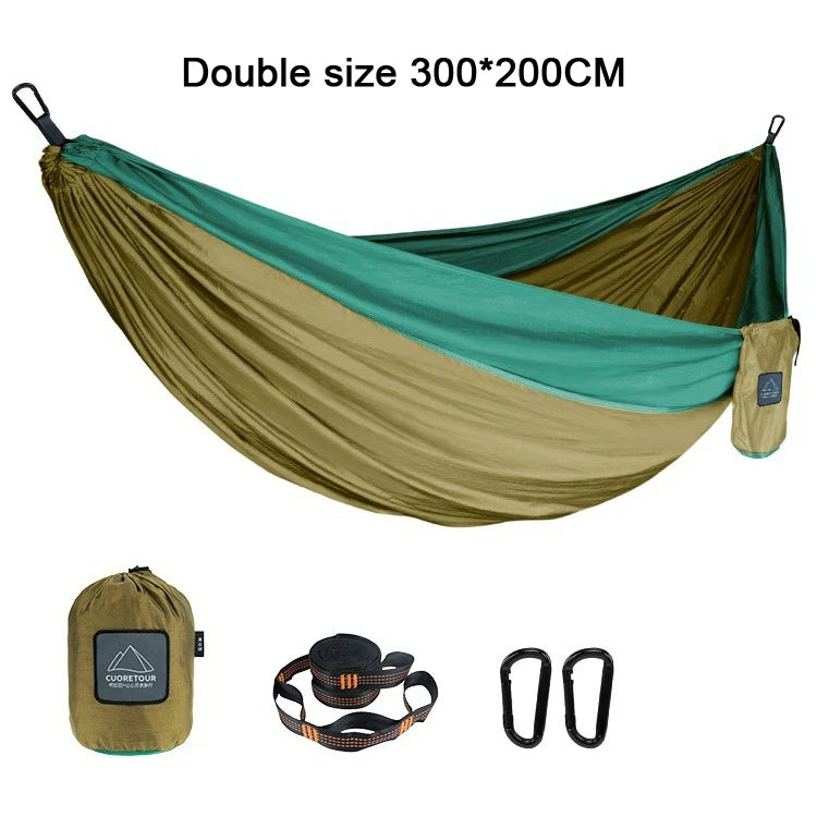 Portable Nylon Parachute Fabric Camping Hammock