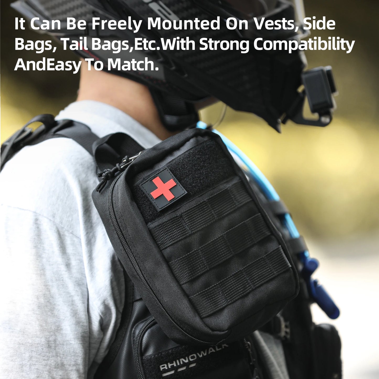Motorcycle Medical Pouch | Emergency Storage Bag & Molle First Aid/Tool Bag