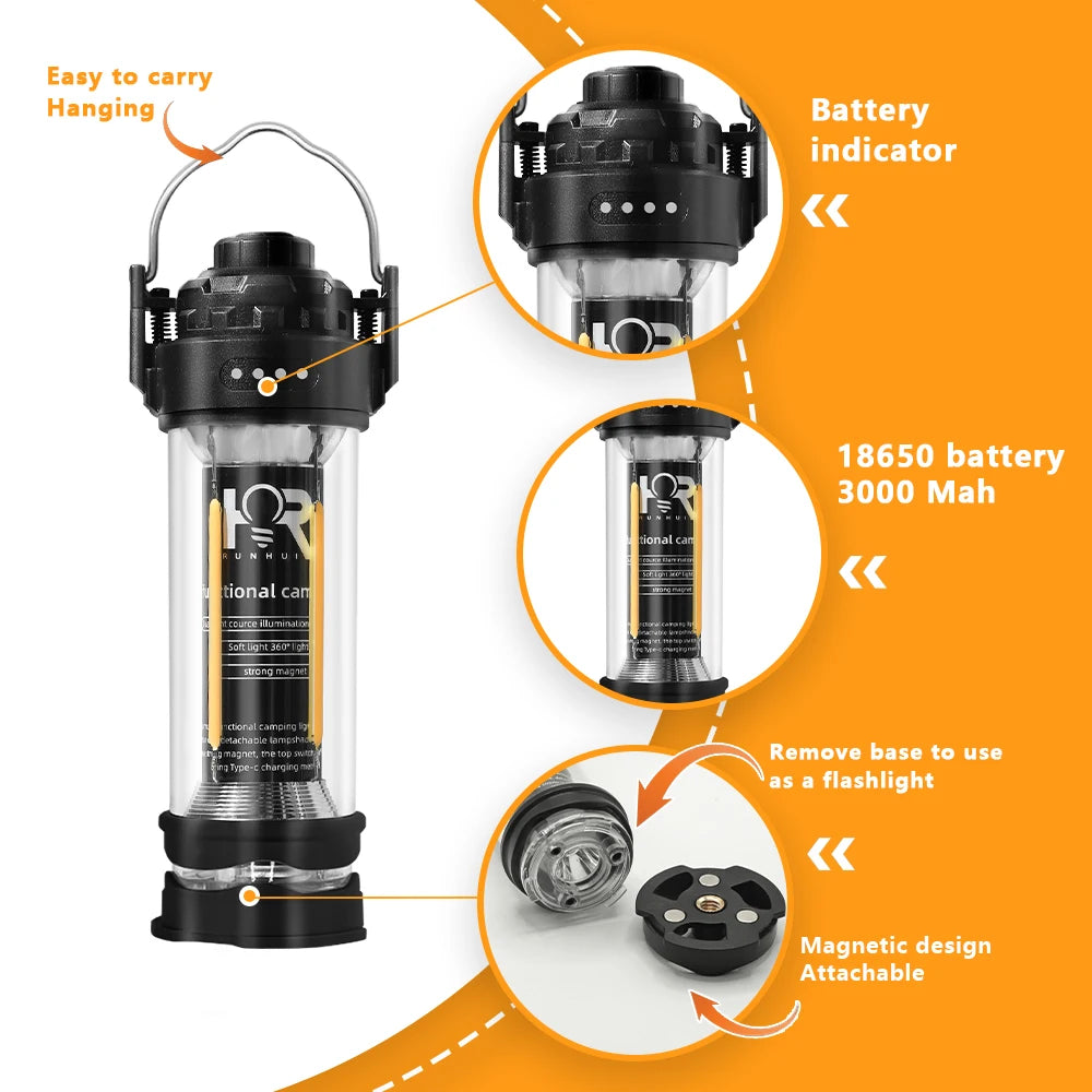 3000mAH Camping Portable Lantern | Waterproof Camping Lighting