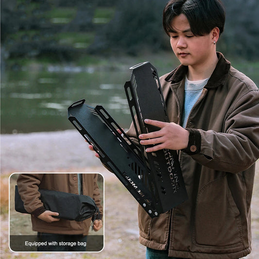 Foldable Camping Hanger Tripod Top Plate | Portable Hanging Rack