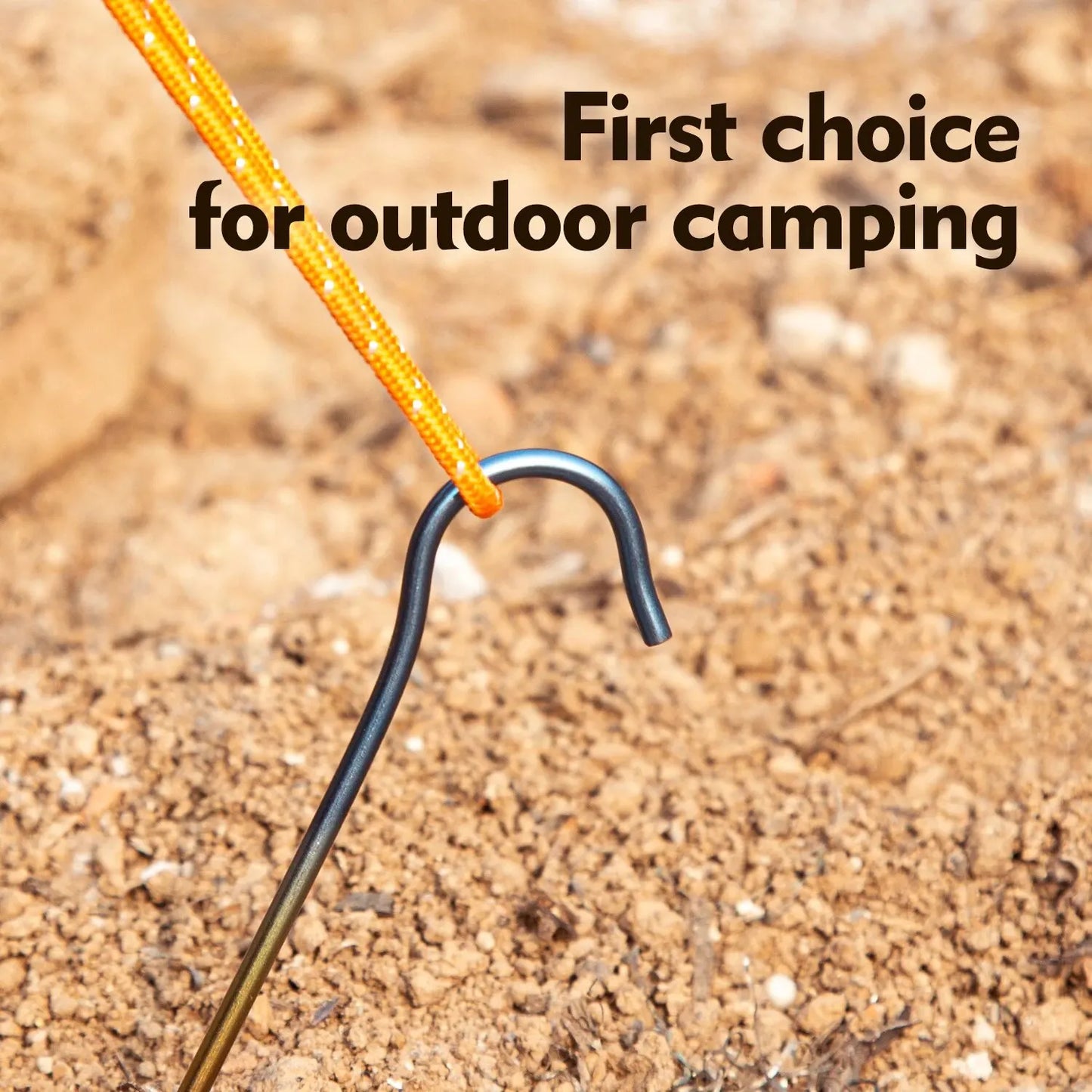Ultralight Titanium Alloy Tent Pegs | 3.0*165mm Camping Stakes with Hook