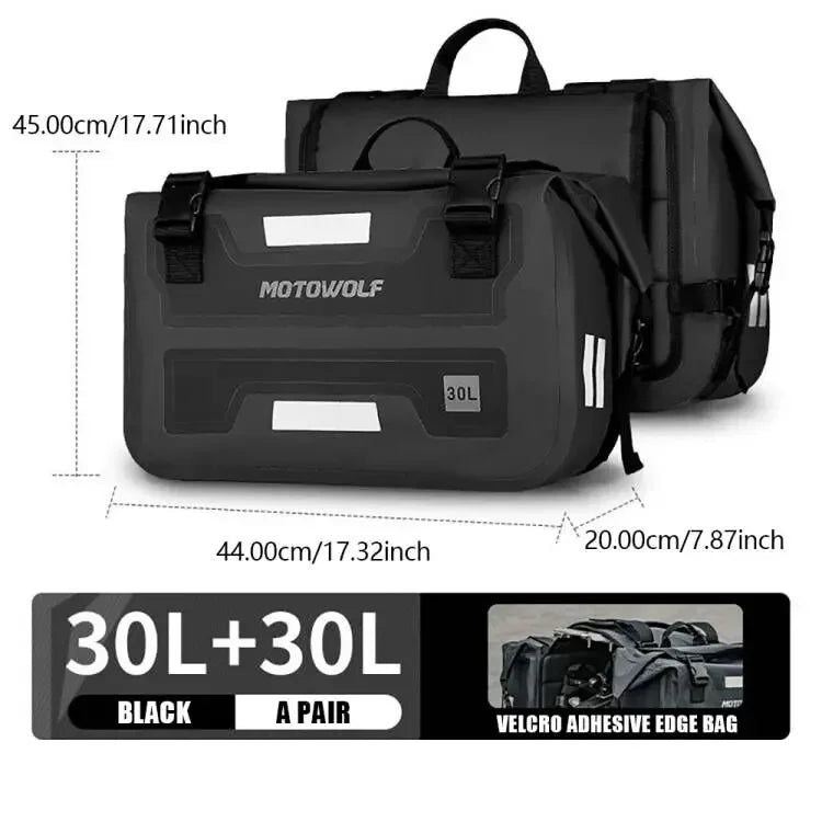 Universal Motorcycle Saddlebags | 40L 60L 66L Large Capacity Luggage