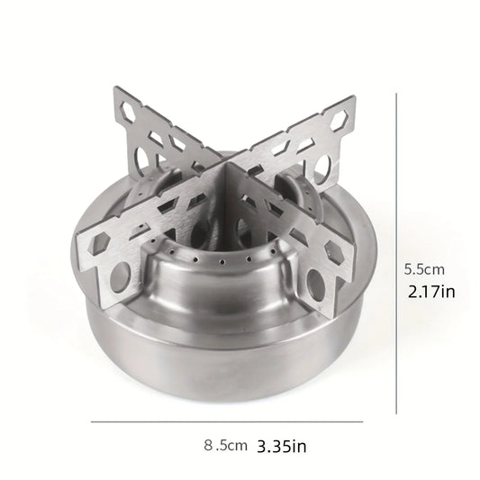 Ultralight Stainless Steel Alcohol Stove | Outdoor Camping Burner