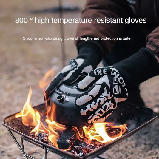 Camping Gloves 800°C Heat Resistant | Insulation & Anti-Scalding
