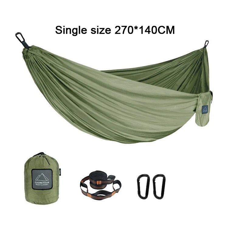 Portable Nylon Parachute Fabric Camping Hammock