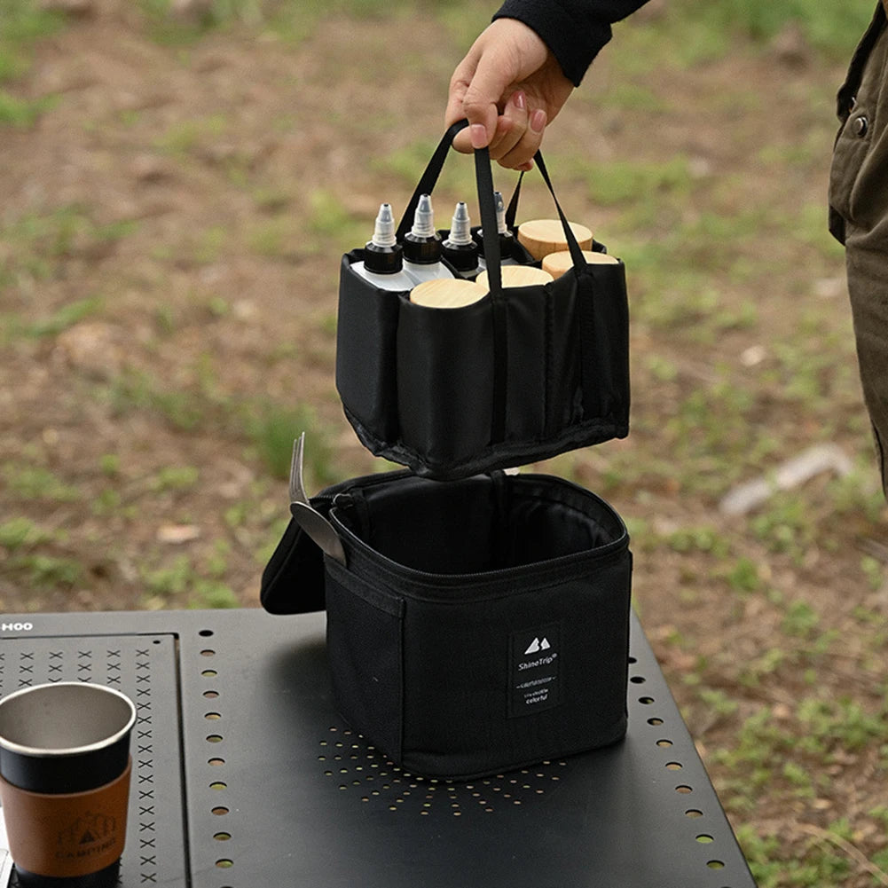 Portable Camping Seasoning Bottle Set | Sealing Oil Bottles & Storage Bag