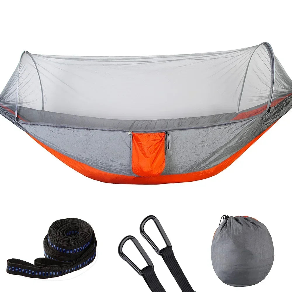 Pop-Up Portable Hammock with Mosquito Net | Lightweight Parachute Hammock