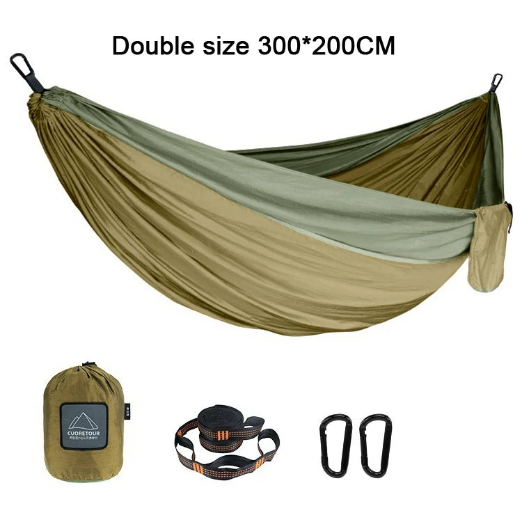 Portable Nylon Parachute Fabric Camping Hammock