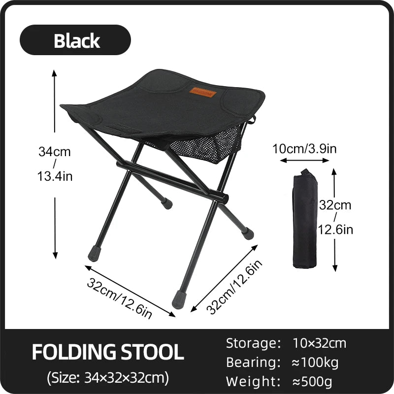 Ultralight Aluminum Alloy Folding Mini Stool | Portable Camping Chair
