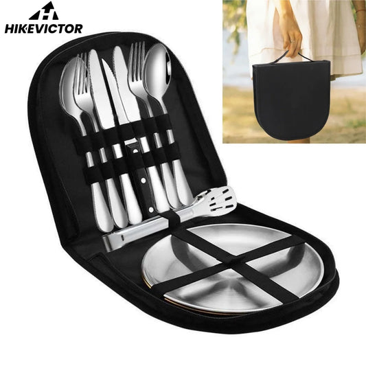 Camping Cutlery Storage Bag | Portable Pouch Case for Fork, Plates, Spoons