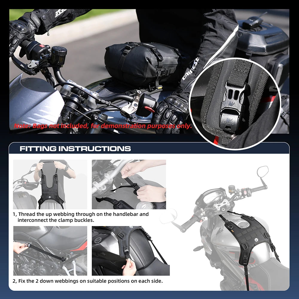 Rhinowalk Motorcycle Tank Bag | Waterproof 6L/8L/10L Front Bag & Backpack