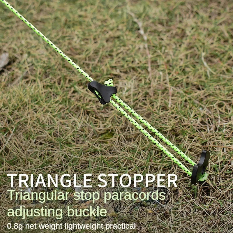 Triangular Paracord Buckles 10 Pieces | Anti-Skid Tent Accessory