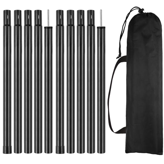 Adjustable Telescoping Steel Tent Poles | Galvanized Tarp & Shelter Rods