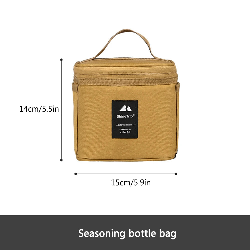 Portable Camping Seasoning Bottle Set | Sealing Oil Bottles & Storage Bag