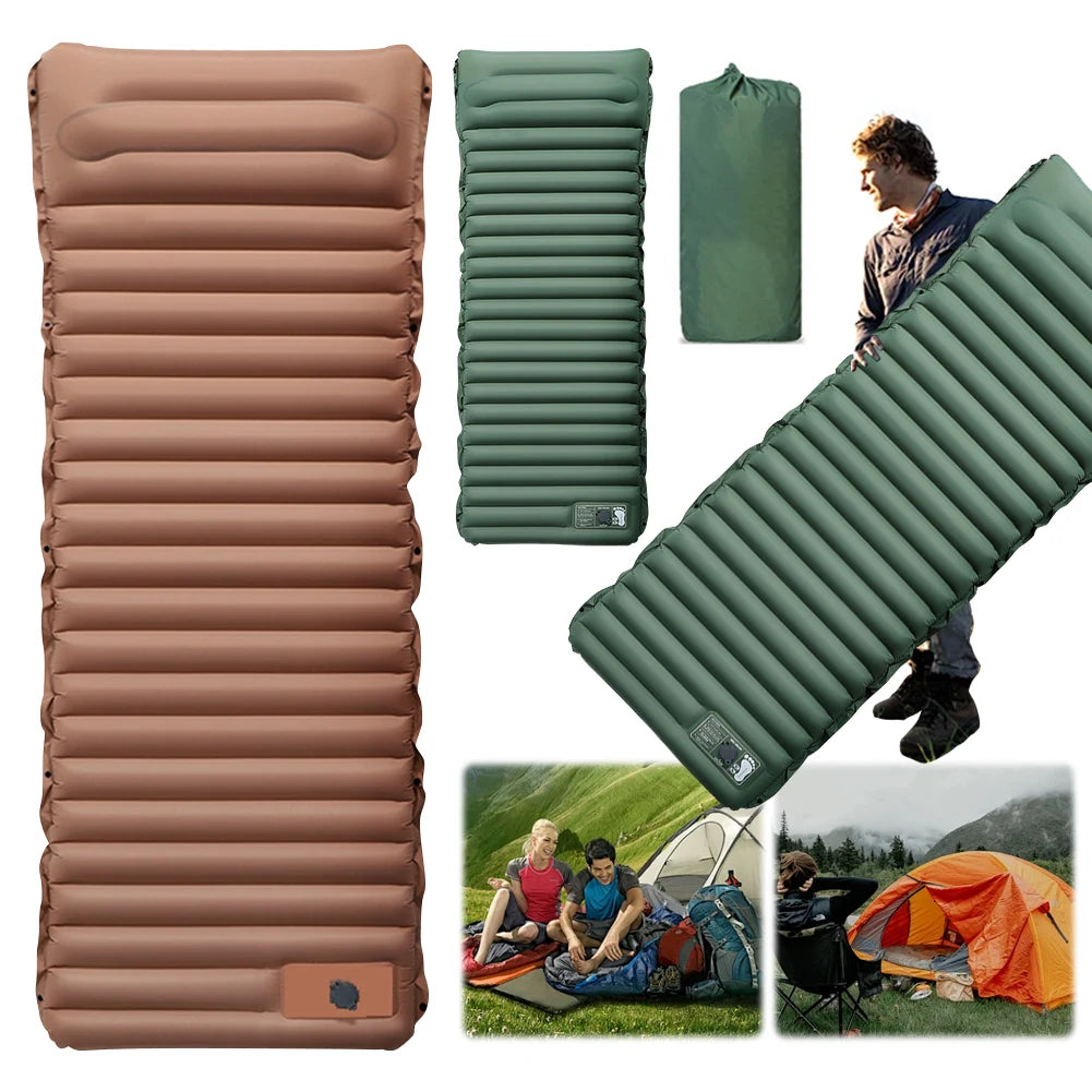 10cm Self-Inflating Sleeping Mat | Foot Pump & Pillow, Waterproof