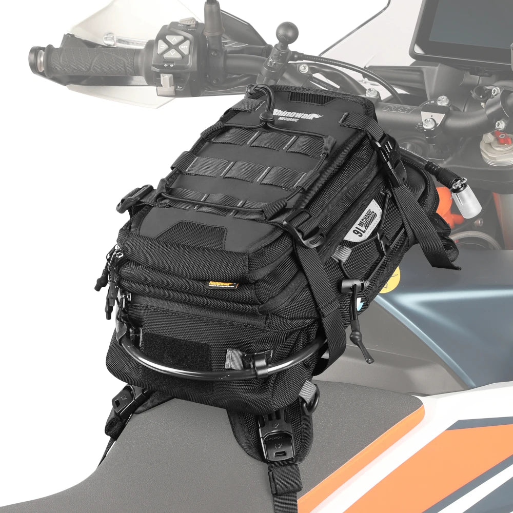Motorcycle Tank Bag Backpack Set | 9L Multi-Compartment with 1.5L Water Bladder