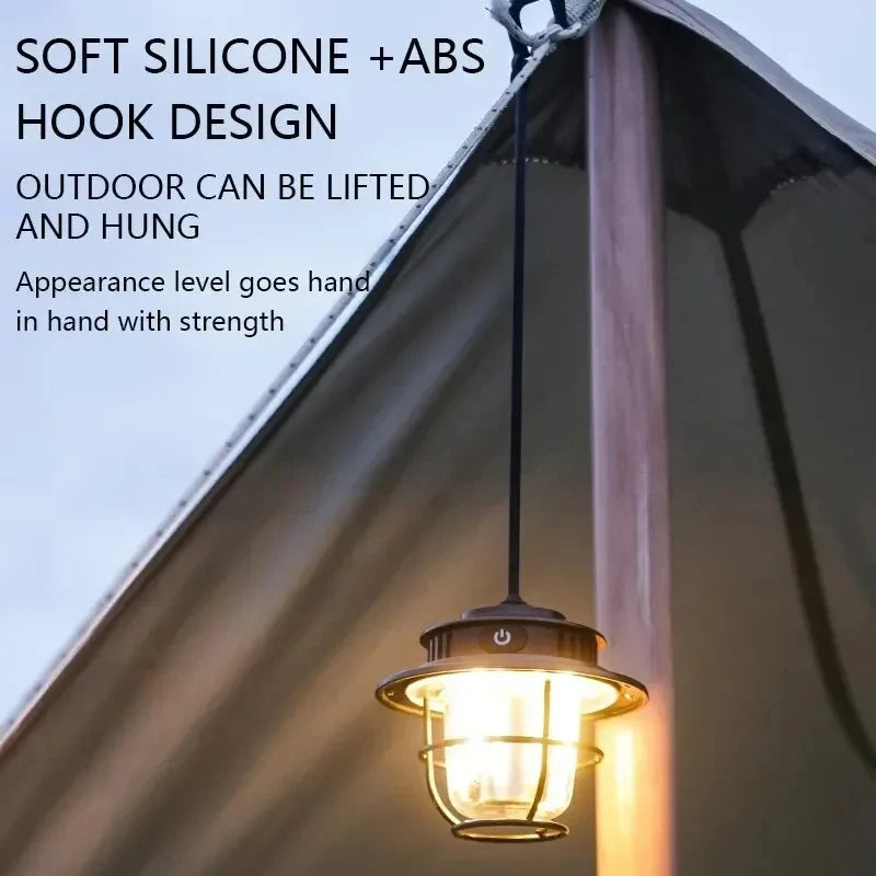 Portable Camping Lantern | Waterproof Emergency Light & Stepless Dimmable Tent Lamp