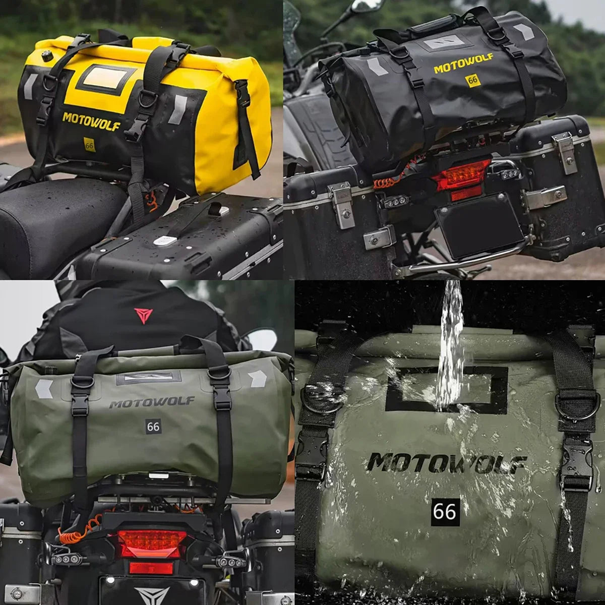 Universal Motorcycle Saddlebags | 40L 60L 66L Large Capacity Luggage