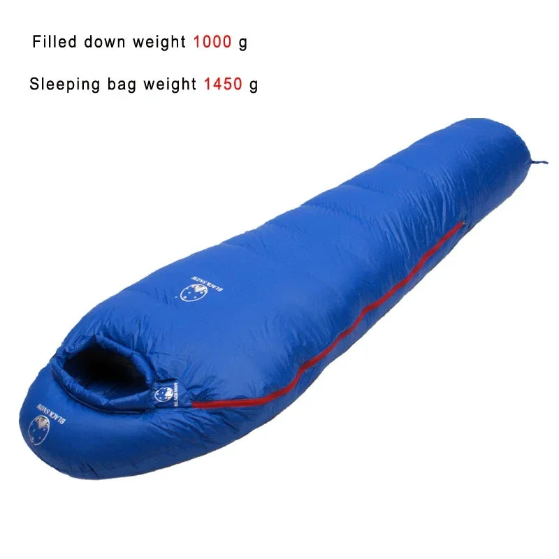 Very Warm White Goose Down Mummy Sleeping Bag | 4 Thickness Options