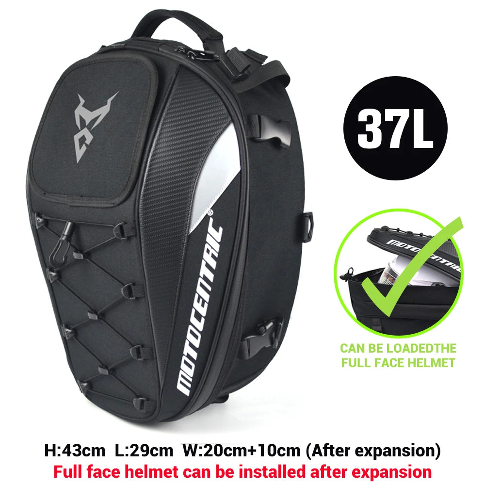 Waterproof High Capacity Motorcycle Tail Bag | Multifunction Backpack