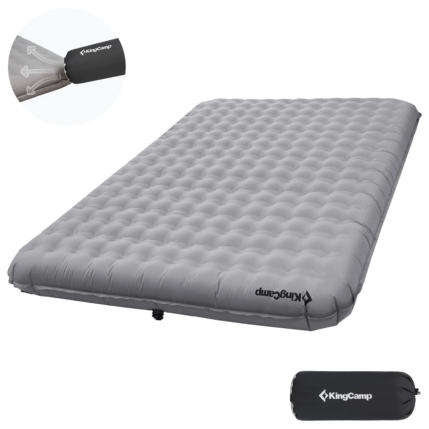 Inflatable Double Camping Mat | Portable Sleeping Bed Compact
