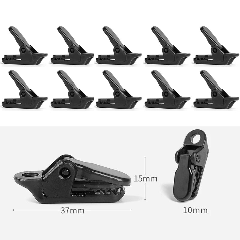 10Pcs Outdoor Tarp Clips | Heavy Duty Camping Tent Clamp Set